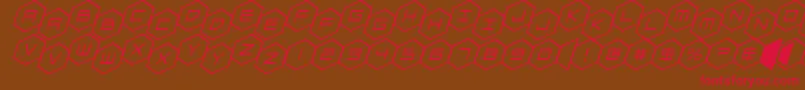 hexgonstagital Font – Red Fonts on Brown Background