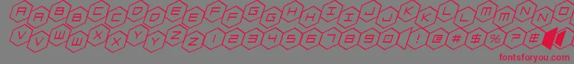 hexgonstagital Font – Red Fonts on Gray Background