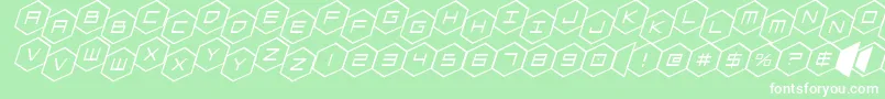 More about hexgonstagital Font hexgonstagital Font – White Fonts on Green Background