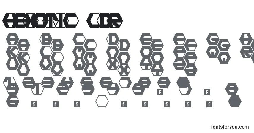 Шрифт Hexotic ldr – алфавит, цифры, специальные символы