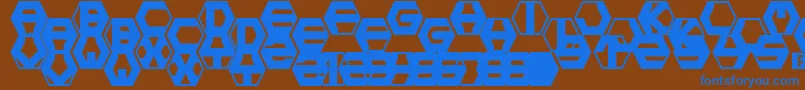 Czcionka hexotic ldr – niebieskie czcionki na brązowym tle