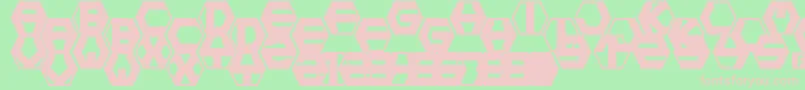 hexotic ldr Font – Pink Fonts on Green Background