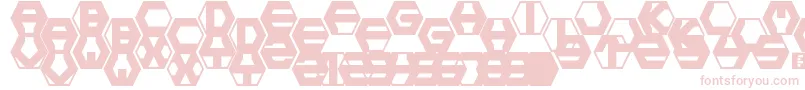 hexotic ldr-Schriftart – Rosa Schriften auf weißem Hintergrund