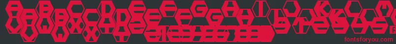 Шрифт hexotic ldr – красные шрифты на чёрном фоне
