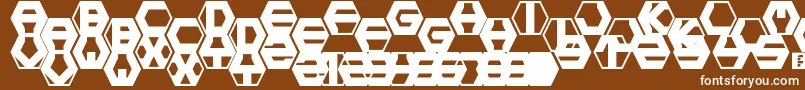 hexotic ldr-fontti – valkoiset fontit ruskealla taustalla