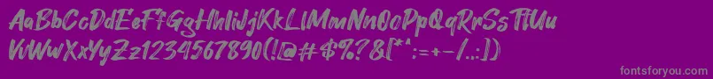 Weitere Informationen zur Hey August-Schriftart Hey August-Schriftart – Graue Schriften auf violettem Hintergrund
