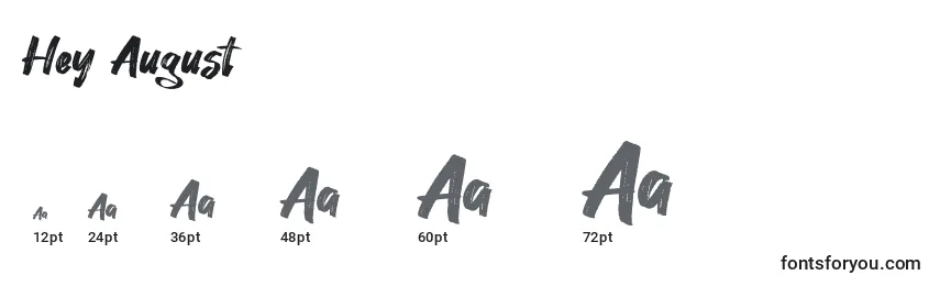 Hey August (129514) Font Sizes