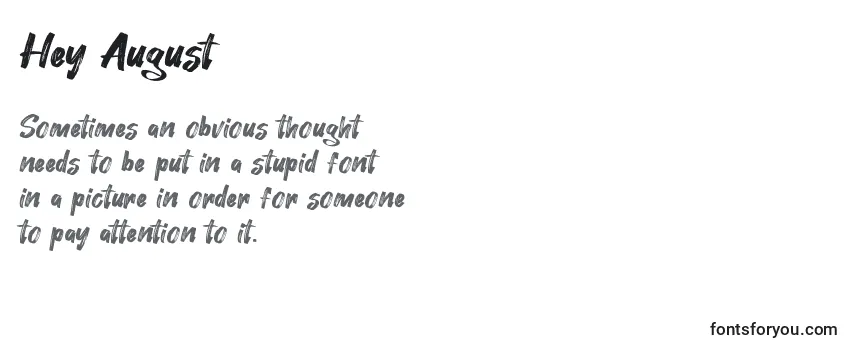 Hey August (129514) Font