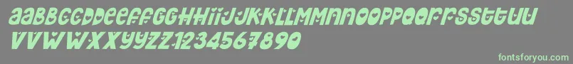 Hey Elsie Cute italic-fontti – vihreät fontit harmaalla taustalla