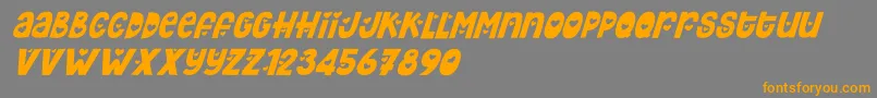 Hey Elsie Cute italic-Schriftart – Orangefarbene Schriften auf grauem Hintergrund