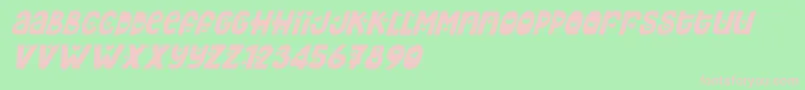 Czcionka Hey Elsie Cute italic – różowe czcionki na zielonym tle