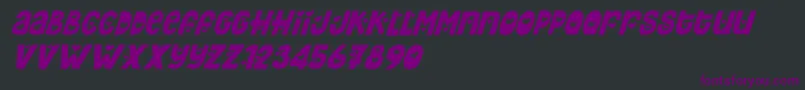 フォントHey Elsie Cute italic – 黒い背景に紫のフォント