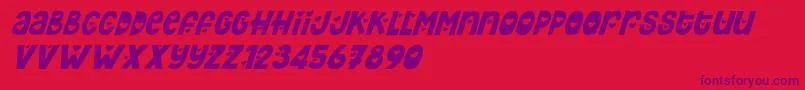 Hey Elsie Cute italic-Schriftart – Violette Schriften auf rotem Hintergrund