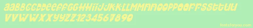 Saiba mais sobre a fonte Hey Elsie Cute italic Fonte Hey Elsie Cute italic – fontes amarelas em um fundo verde