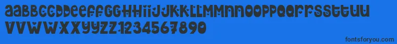 Hey Elsie Cute Font – Black Fonts on Blue Background
