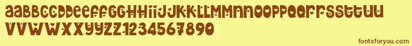 Hey Elsie Cute Font – Brown Fonts on Yellow Background