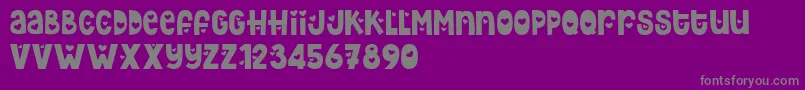 Hey Elsie Cute Font – Gray Fonts on Purple Background