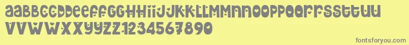 Hey Elsie Cute Font – Gray Fonts on Yellow Background