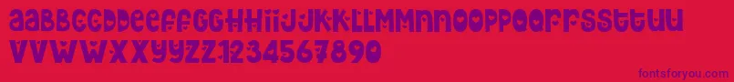 Hey Elsie Cute Font – Purple Fonts on Red Background