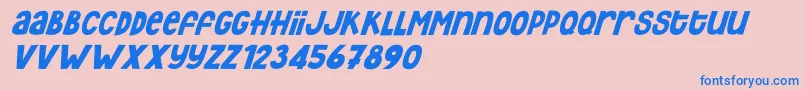 fuente Hey Elsie italic – Fuentes Azules Sobre Fondo Rosa