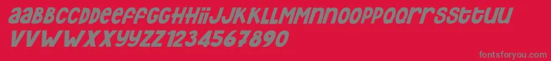 Hey Elsie italic Font – Gray Fonts on Red Background