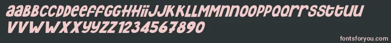 Hey Elsie italic Font – Pink Fonts on Black Background