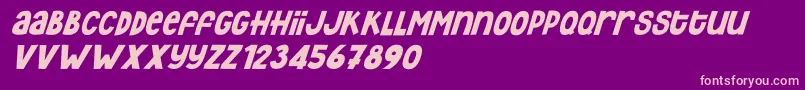 fuente Hey Elsie italic – Fuentes Rosadas Sobre Fondo Morado