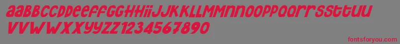 Hey Elsie italic Font – Red Fonts on Gray Background