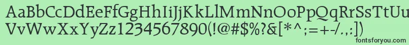 R651RomanRegular Font – Black Fonts on Green Background