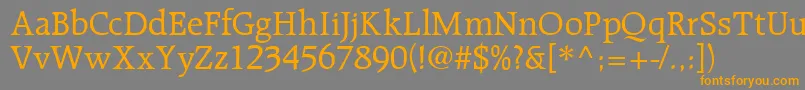 R651RomanRegular Font – Orange Fonts on Gray Background