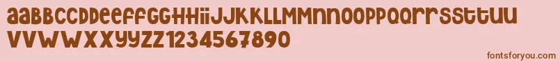 Hey Elsie Font – Brown Fonts on Pink Background