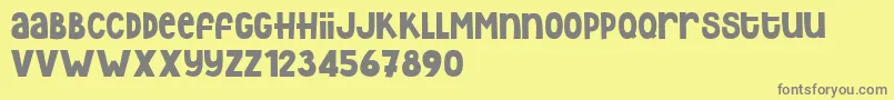 Hey Elsie Font – Gray Fonts on Yellow Background
