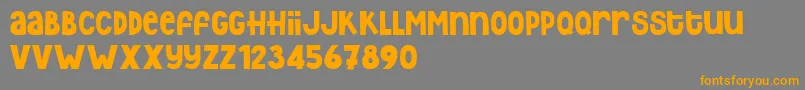 Hey Elsie Font – Orange Fonts on Gray Background