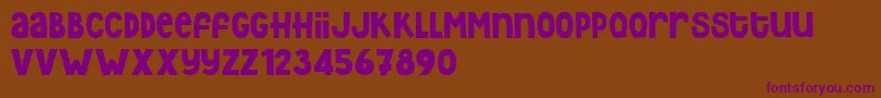 Hey Elsie-Schriftart – Violette Schriften auf braunem Hintergrund
