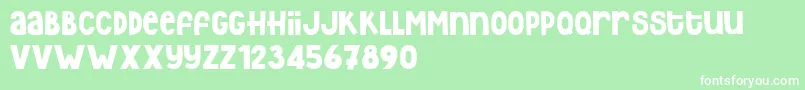 Hey Elsie Font – White Fonts on Green Background