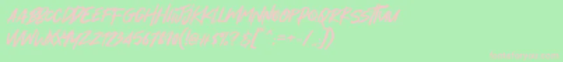 Hey November Font – Pink Fonts on Green Background
