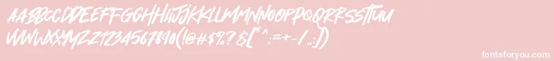 Hey November Font – White Fonts on Pink Background