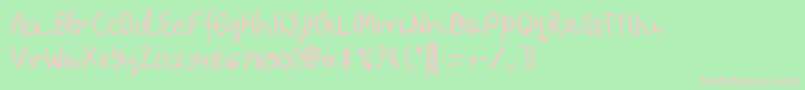 HeyBenito Regular Font – Pink Fonts on Green Background