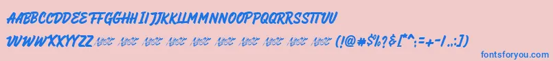 HeyBrights Font – Blue Fonts on Pink Background