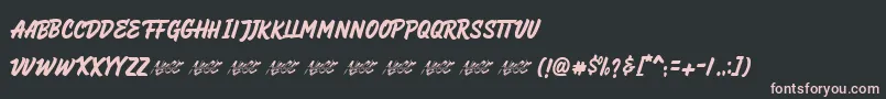 HeyBrights Font – Pink Fonts on Black Background