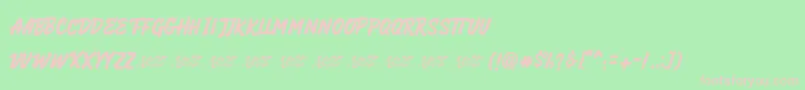 HeyBrights Font – Pink Fonts on Green Background