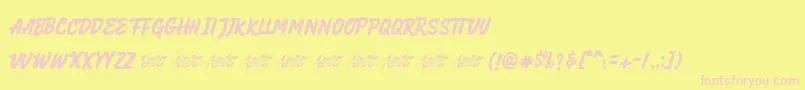 HeyBrights Font – Pink Fonts on Yellow Background
