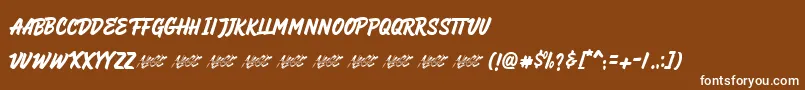 HeyBrights Font – White Fonts on Brown Background