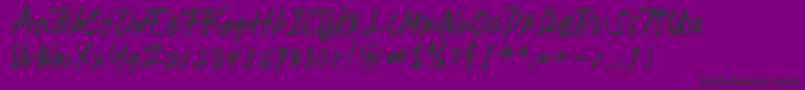 HeydharDemo Font – Black Fonts on Purple Background