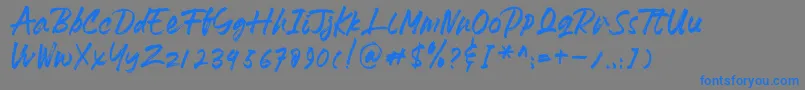 HeydharDemo Font – Blue Fonts on Gray Background