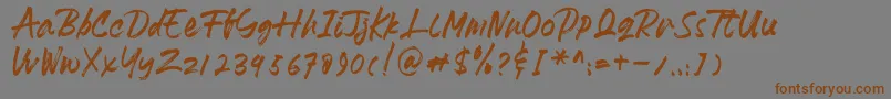 HeydharDemo Font – Brown Fonts on Gray Background