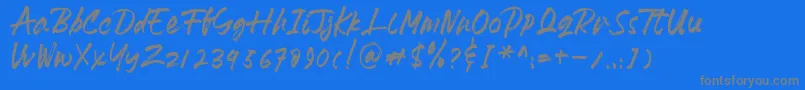 HeydharDemo Font – Gray Fonts on Blue Background