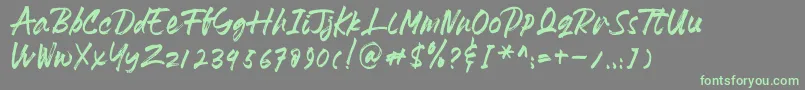 HeydharDemo Font – Green Fonts on Gray Background