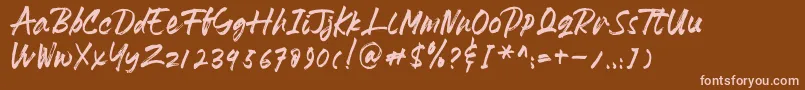 HeydharDemo Font – Pink Fonts on Brown Background