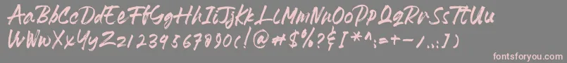 HeydharDemo Font – Pink Fonts on Gray Background